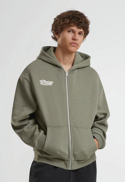 EGA OLIVE ZIP HOODY